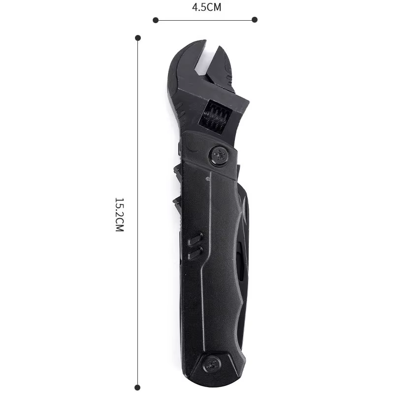 Adjustable Wrench Emergency Spanner Wrench Tools Hand Tool Survival Tactical Spanner Adjustable Outdoor Multitool Wrench - 图片 2