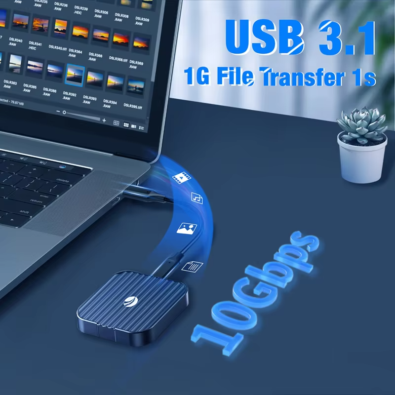 Aluminum Shell Magnetic 2TB SSD Enclosure Casing Type C USB to M.2 2230 NVME SATA 10Gbps Transfer - 图片 2