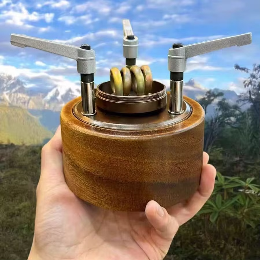 Portable Stainless Steel Self-Pressurizing Gasification Card Stove Outdoor DIY Machined for Boiling Tea and Water for Picnics - 图片 3