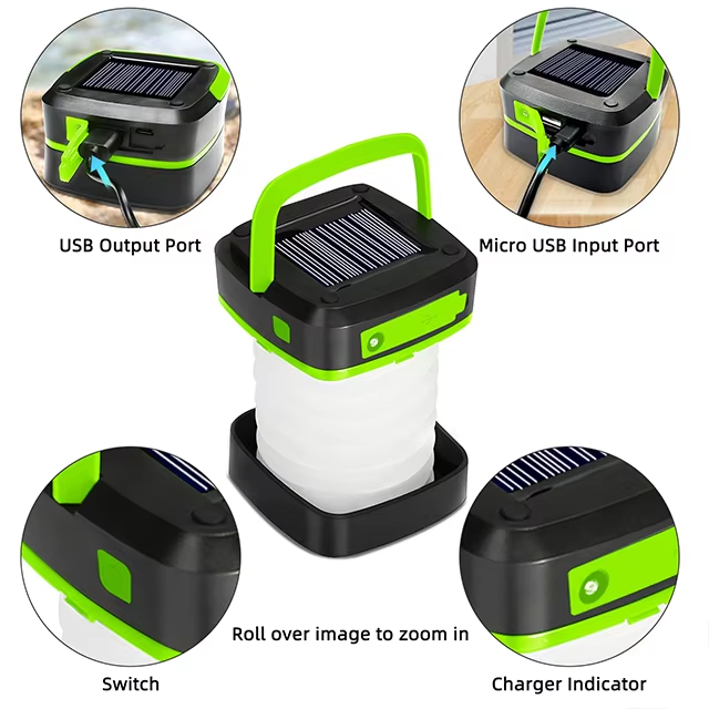 USB Charging and Discharging LED Portable Solar Camping Light 1W High-power Tent Light Outdoor Camping Waterproof Light - 图片 3