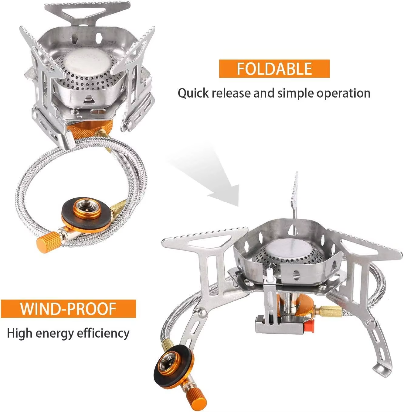 Portable Outdoor Camping Gas Stove Outdoor Camping Gas Stove Smokeless Wood Burning Stove - 图片 3