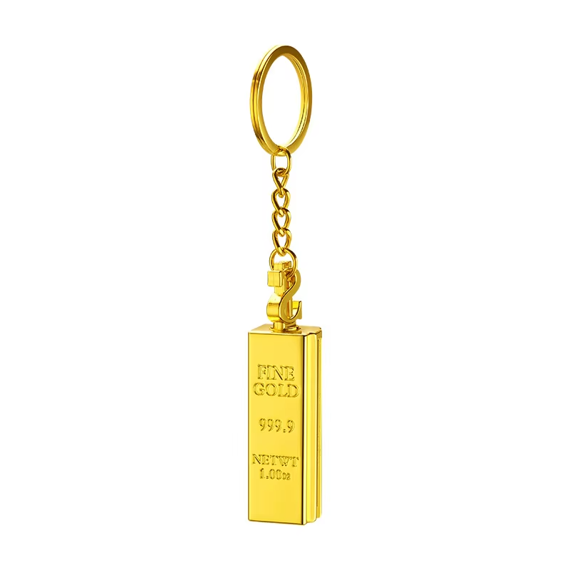Creative Portable Gold Bar Shape Lighter Unique Personality Design Waterproof Small Pendant Stylish for Cigarette Usage - 图片 3