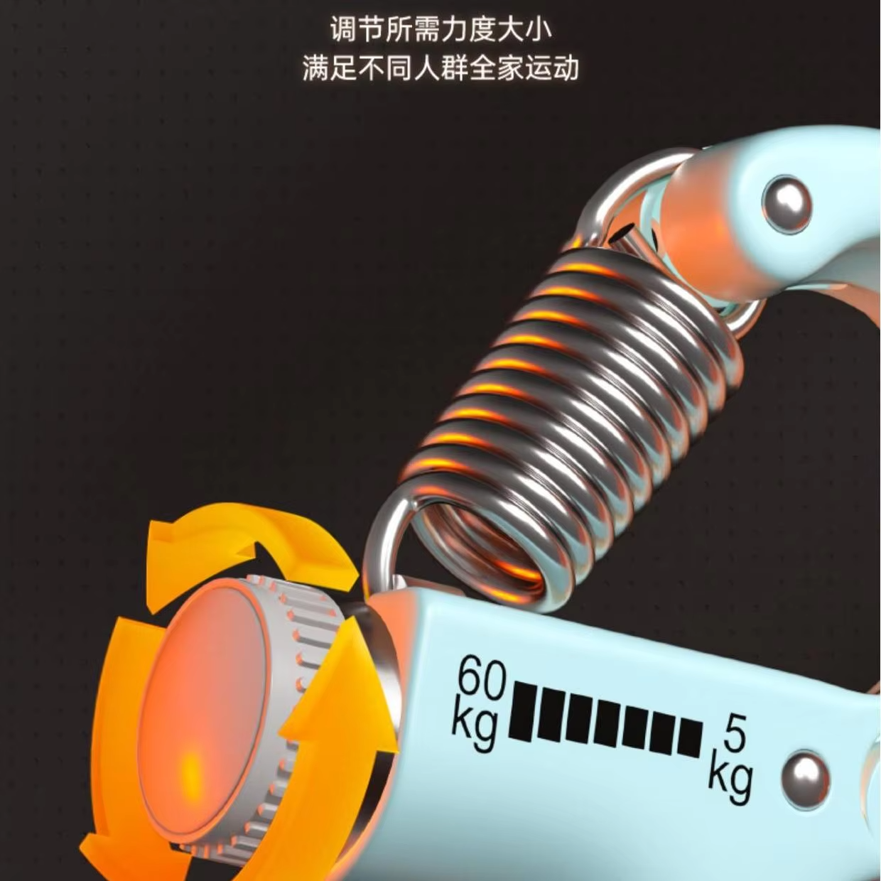 Wholesale 5-60kg Adjustable Digital Hand Grip Strength Training Resistance Hand StrengthTrainer Hand Grip - 图片 3