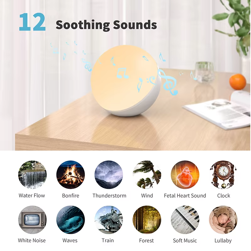 Memory Function Relaxation Baby Sleeps Sound White Noise Machine With Night Light - 图片 3