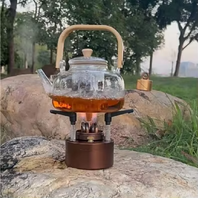 Portable Stainless Steel Self-Pressurizing Gasification Card Stove Outdoor DIY Machined for Boiling Tea and Water for Picnics - 图片 5