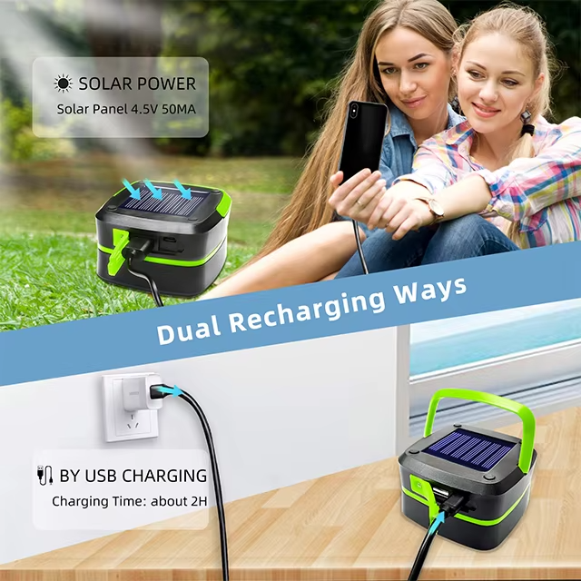 USB Charging and Discharging LED Portable Solar Camping Light 1W High-power Tent Light Outdoor Camping Waterproof Light - 图片 5