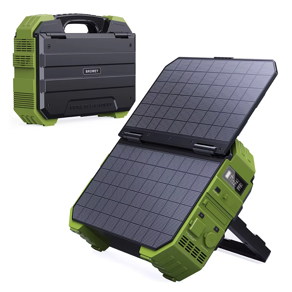 Portable 1600 Watts AC Power Station Generation 4 1024Wh LiFePO4 40W Solar Charging Panel for Outdoor Camping Trekking RV - 图片 6