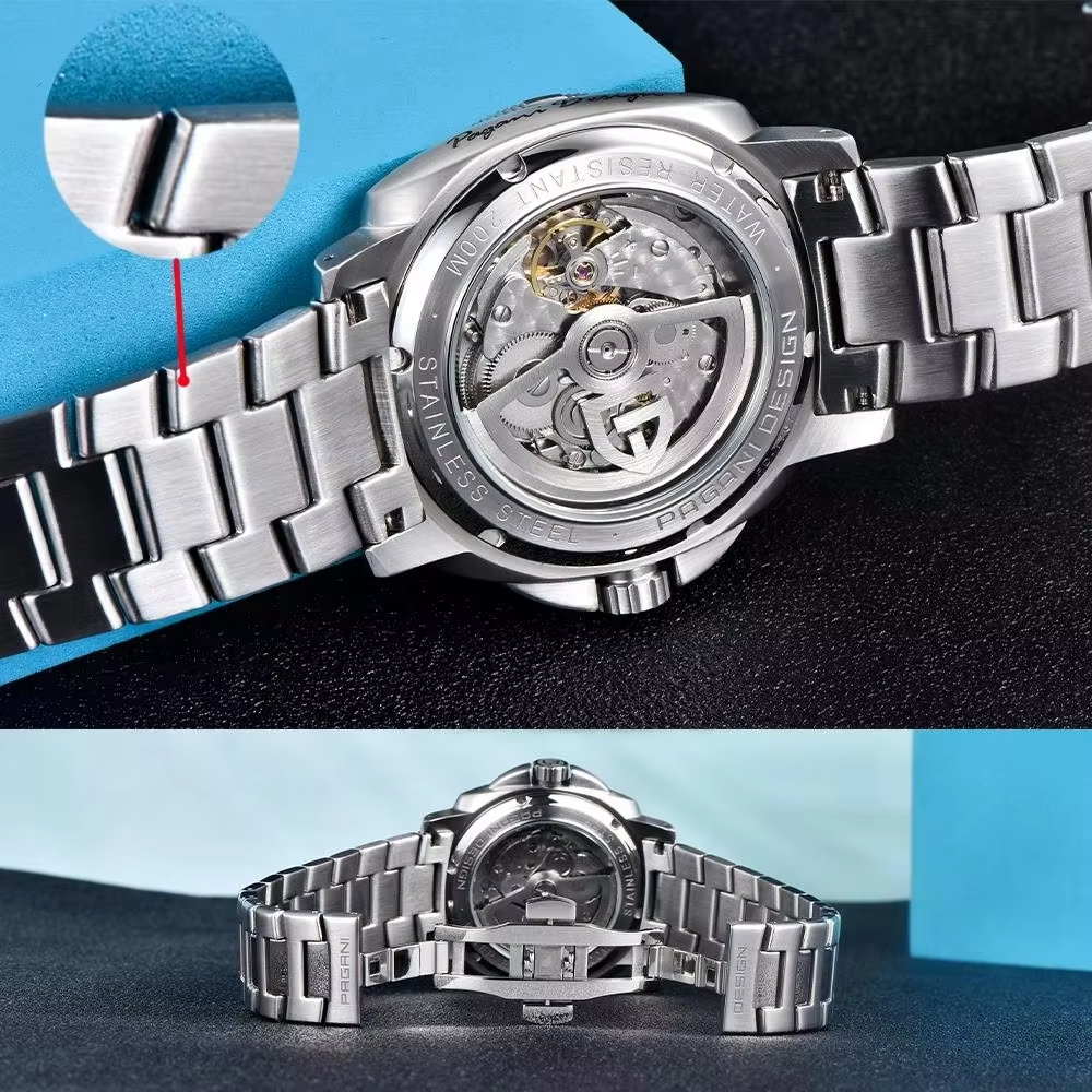 PAGANI DESIGN PD1767 Men's Automatic Mechanical Wristwatch Stainless Steel Strap Sapphire Crystal Diving Waterproof Reloj Hombre - 图片 6