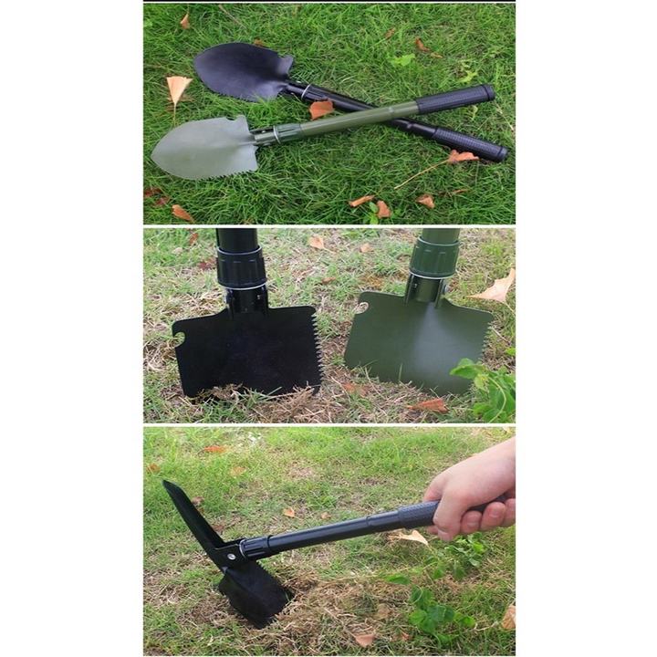 Portable Folding Shovel Multitool Spade Multifunctional Entrenching Tool for Gardening, Camping,Hiking, Fishing - 图片 7