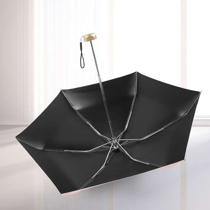 UPF50+ Compact Folding Umbrella - Lightweight, Portable, 6-Rib Manual Open, 210T Impact Cloth, Customizable Advertising Umbrella - 图片 3