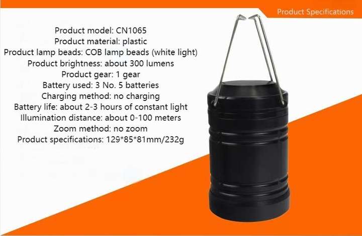 Camping Lamp Waterproof Continuous Dimming LED Lantern - 图片 3